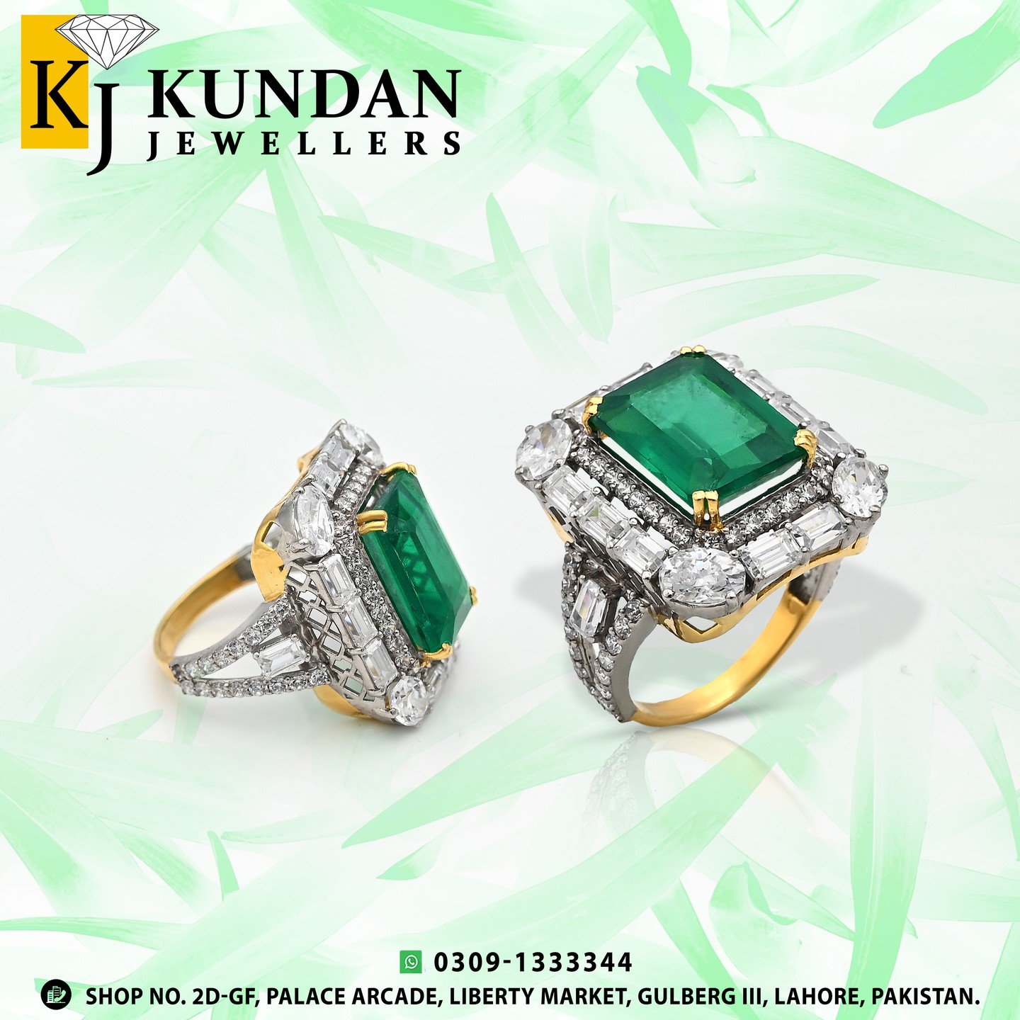 _kundan_jeweller_1659448145_2895983397864979816_54386949274 Gold Ring with Large Emerald Center - Image 1