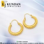 Textured Gold Hoop Earrings