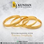 Classic Gold Bangles with Smooth Timeless Finish