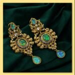 Gold Earrings with Vibrant Opal Stones