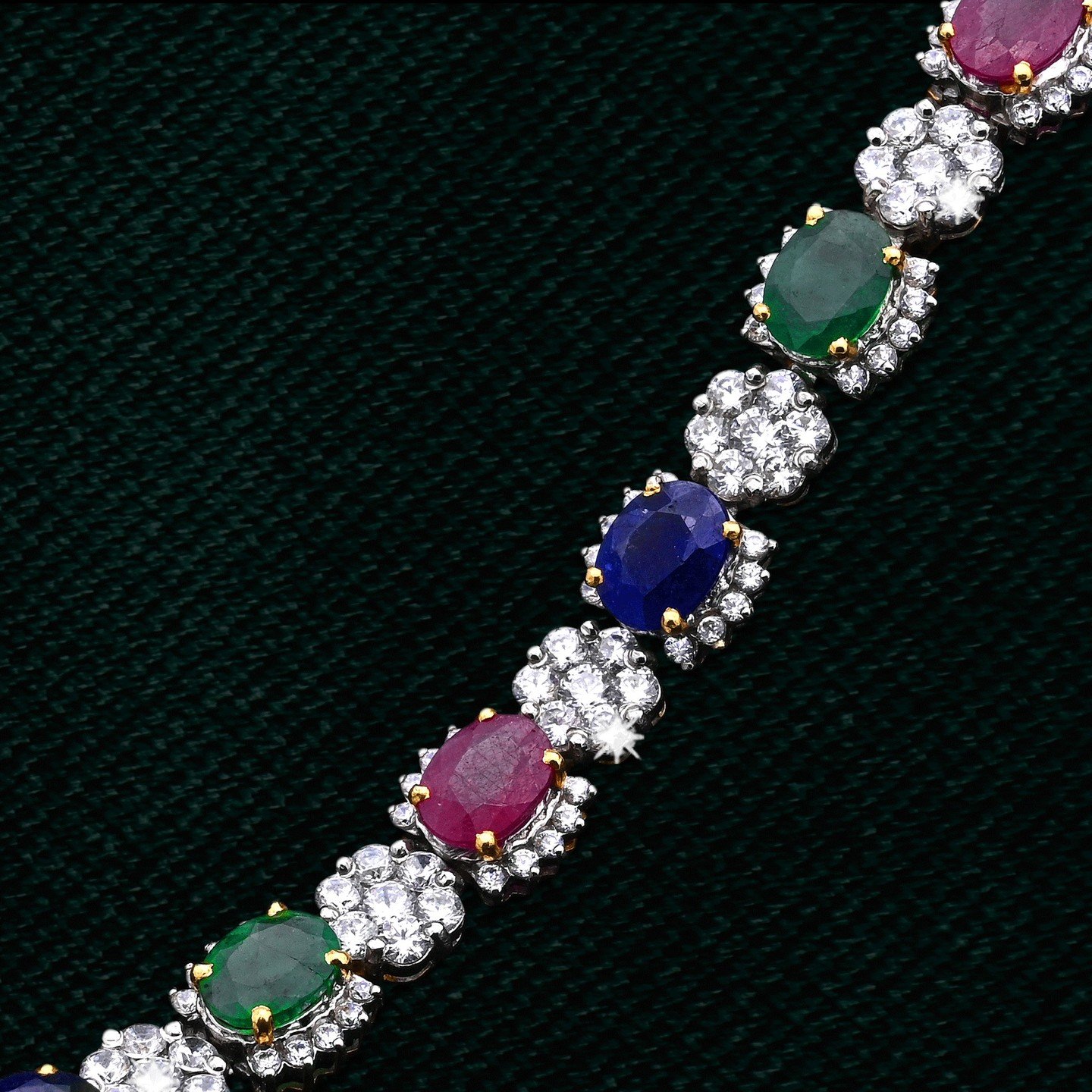 _kundan_jeweller_1666966495_2959051887487248890_54386949274 Multi-Stone Bracelet with Ruby, Emerald - Image 1