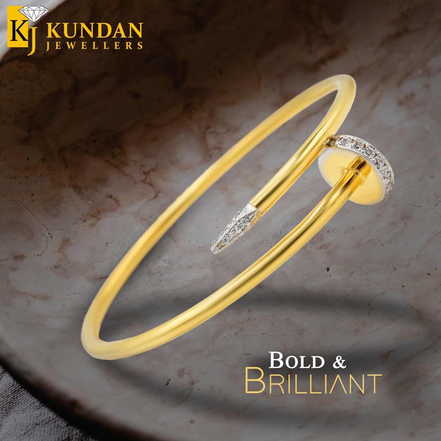 43 Eterna Luxe Gold Bangle - Image 1