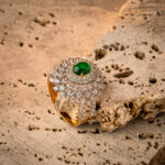 Emerald Blossom Gold Ring - Image 3